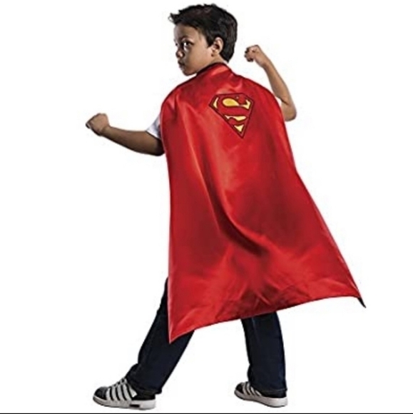 NWT DC Comics Batman Superman Reversable Hero Cape Halloween Costume Cosplay New - Picture 5 of 11